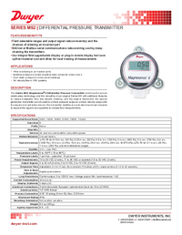 Thumbnail of document Data Sheet - MS2 Magnesense II Differential Pressure Transmitter